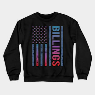 Blue Red Flag - Billings Crewneck Sweatshirt